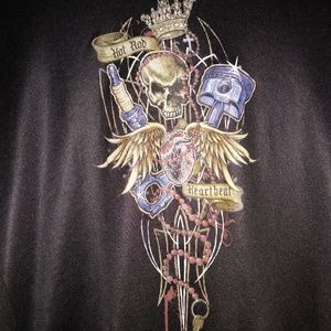 Hot Summer Skull shirt sz M